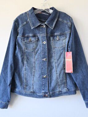 Wrangler Authentics Denim Jacket Blue Womens XL NWT